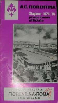 Programma Fiorentina/Roma 1974/75